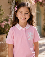 Girls’ Embroidered Short-Sleeve Polo Shirt