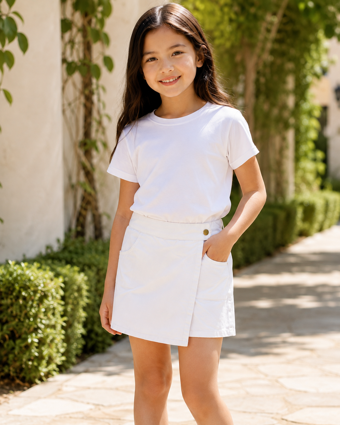 Girls’ Wrap-Front Skort