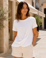 Twist Front Short-Sleeve T-Shirt