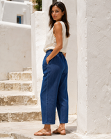 Elastic Waist Wide-Leg Pants