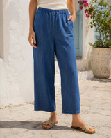 Elastic Waist Wide-Leg Pants