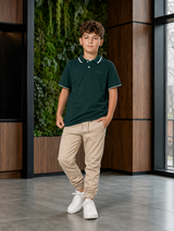 Kids Contrast Trim Polo Shirt