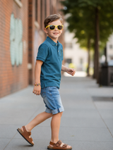 Kids Embroidered Detail Polo T-Shirt