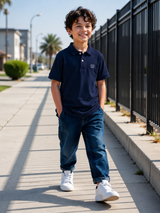 Kids Minimal Logo Polo Shirt
