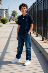 Kids Minimal Logo Polo Shirt
