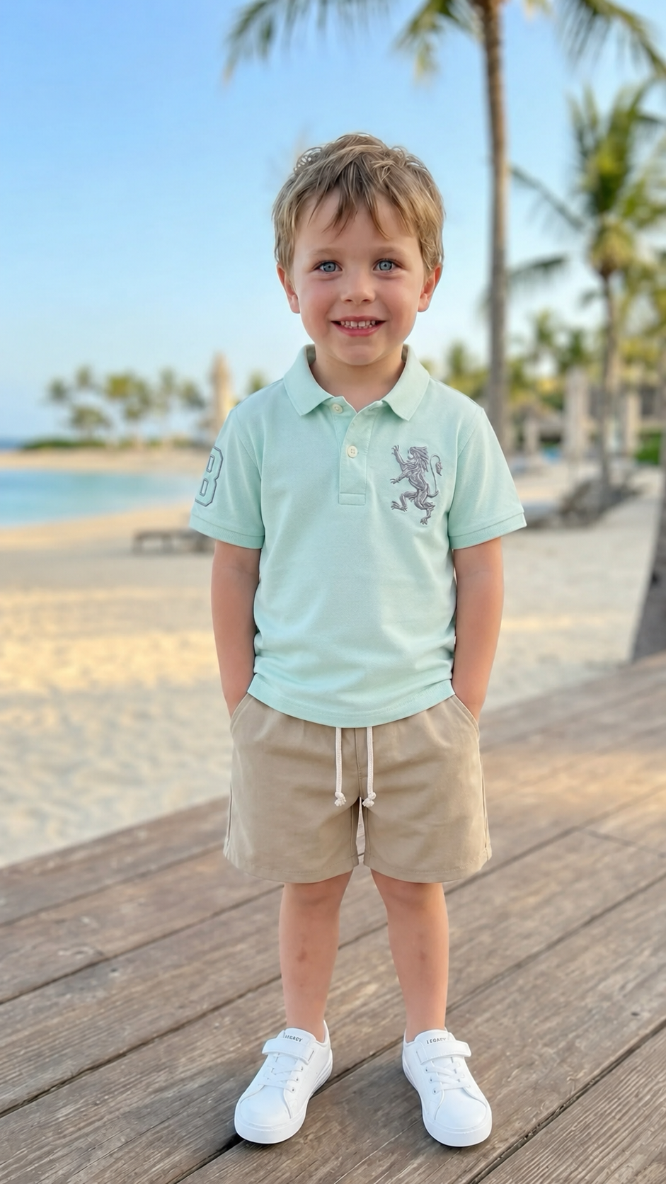 Kids Embroidered Detail Polo T-Shirt