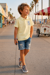 Kids Embroidered Detail Polo T-Shirt