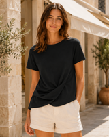 Twist Front Short-Sleeve T-Shirt