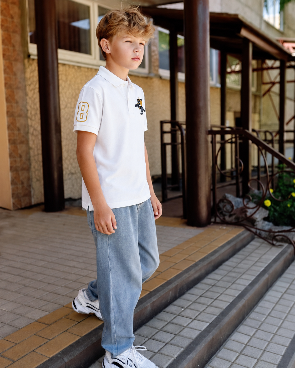 Kids Graphic Polo Shirt