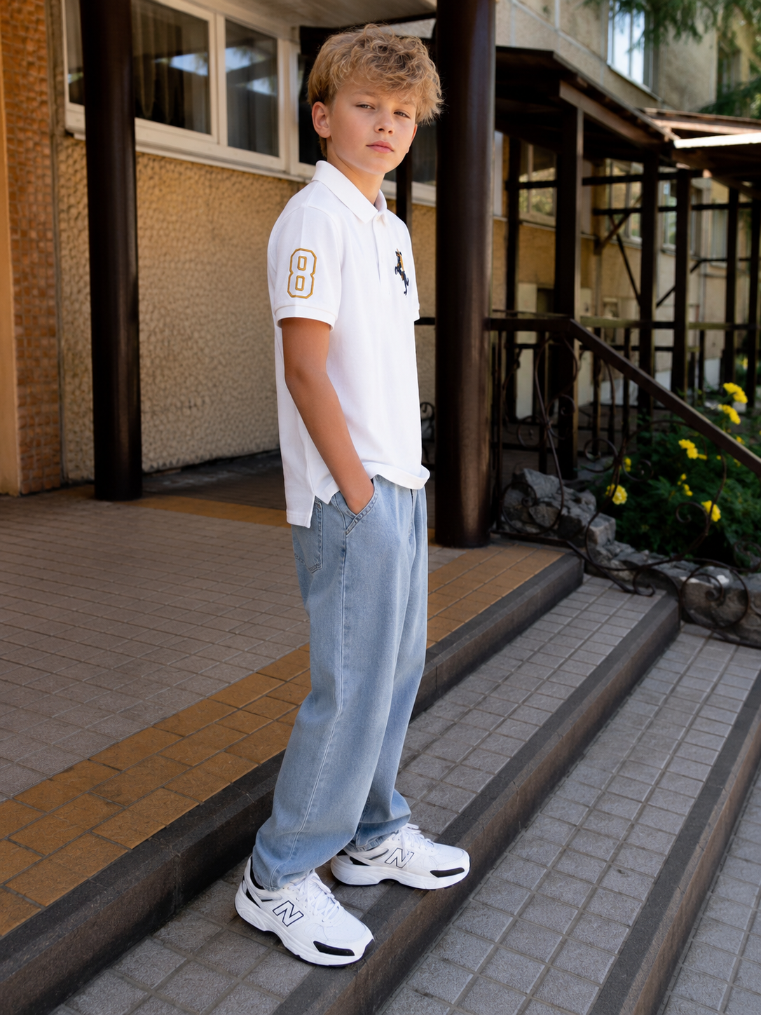 Kids Graphic Polo Shirt