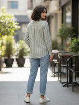 Women’s Striped Button-Front Shirt