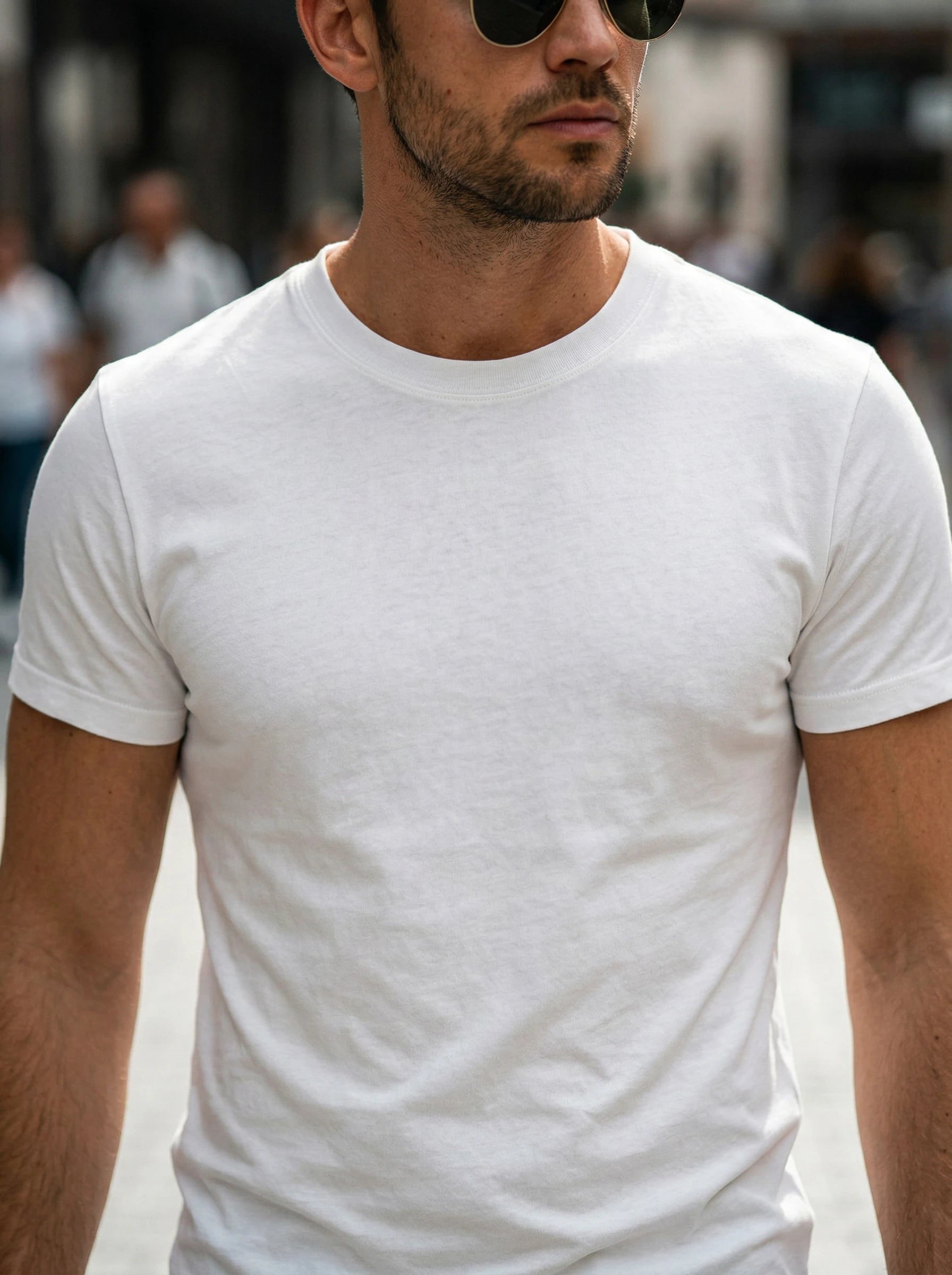 Men’s Minimal Logo Crew Neck T-Shirt