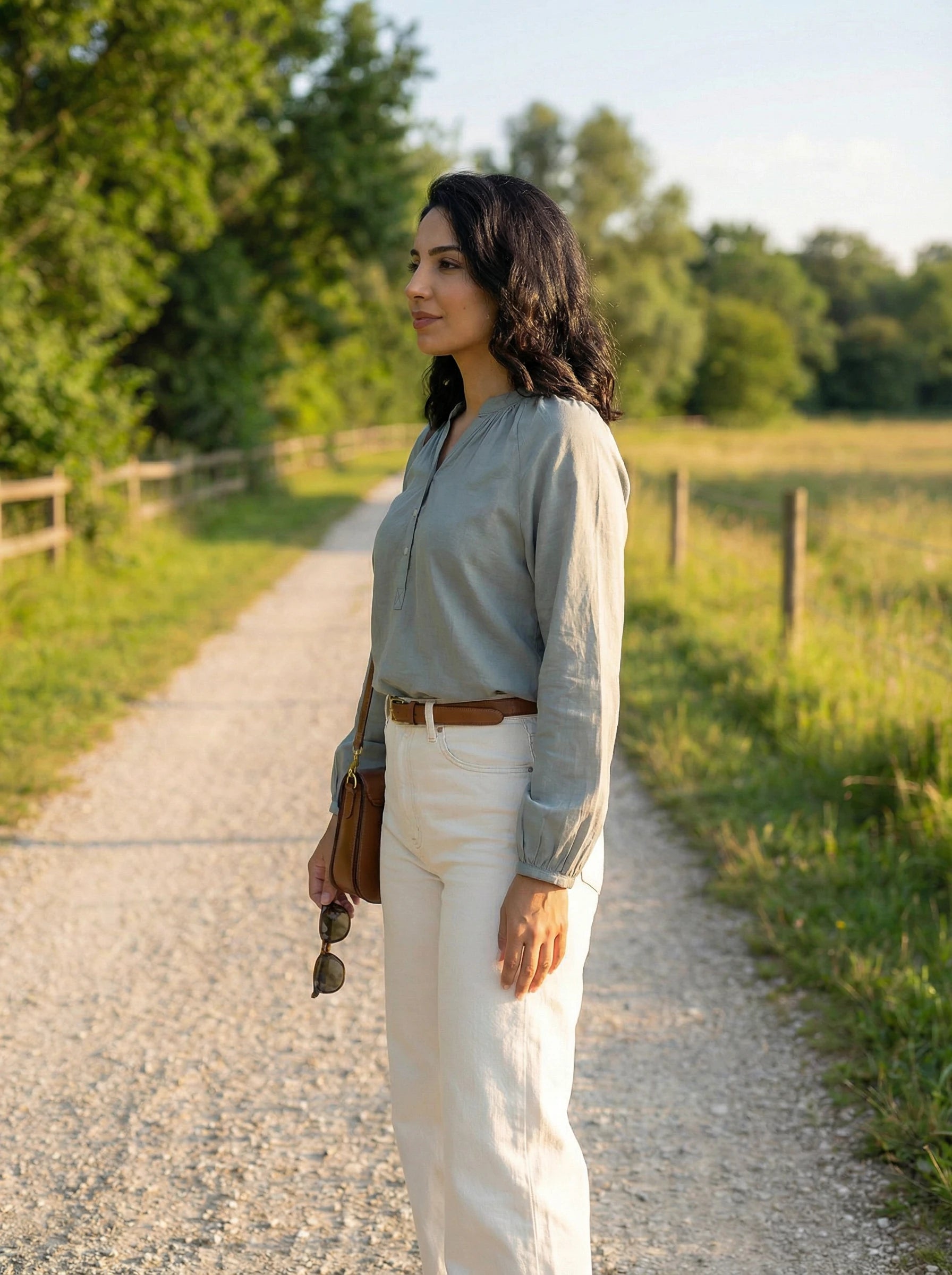 Long Sleeve Button Placket Blouse