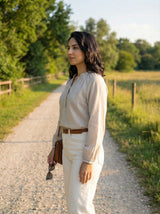 Long Sleeve Button Placket Blouse