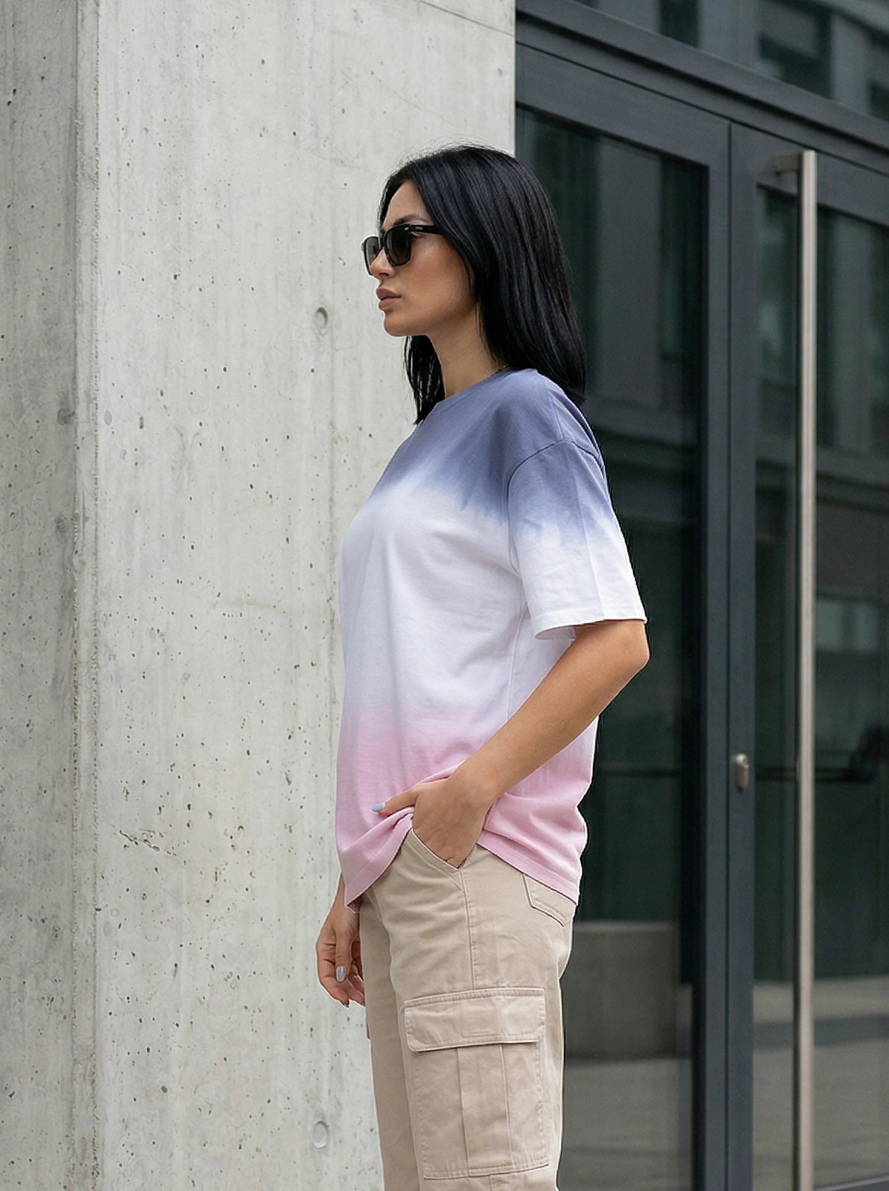 Gradient Effect Short Sleeve T-Shirt