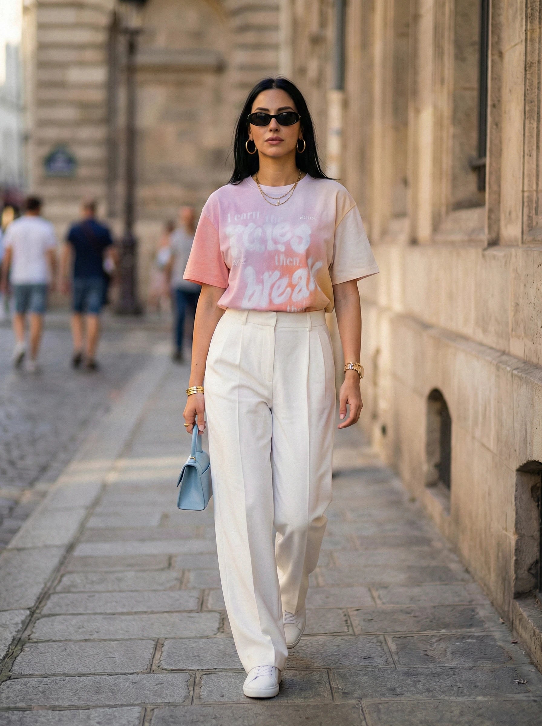 Gradient Graphic Crew Neck T-Shirt