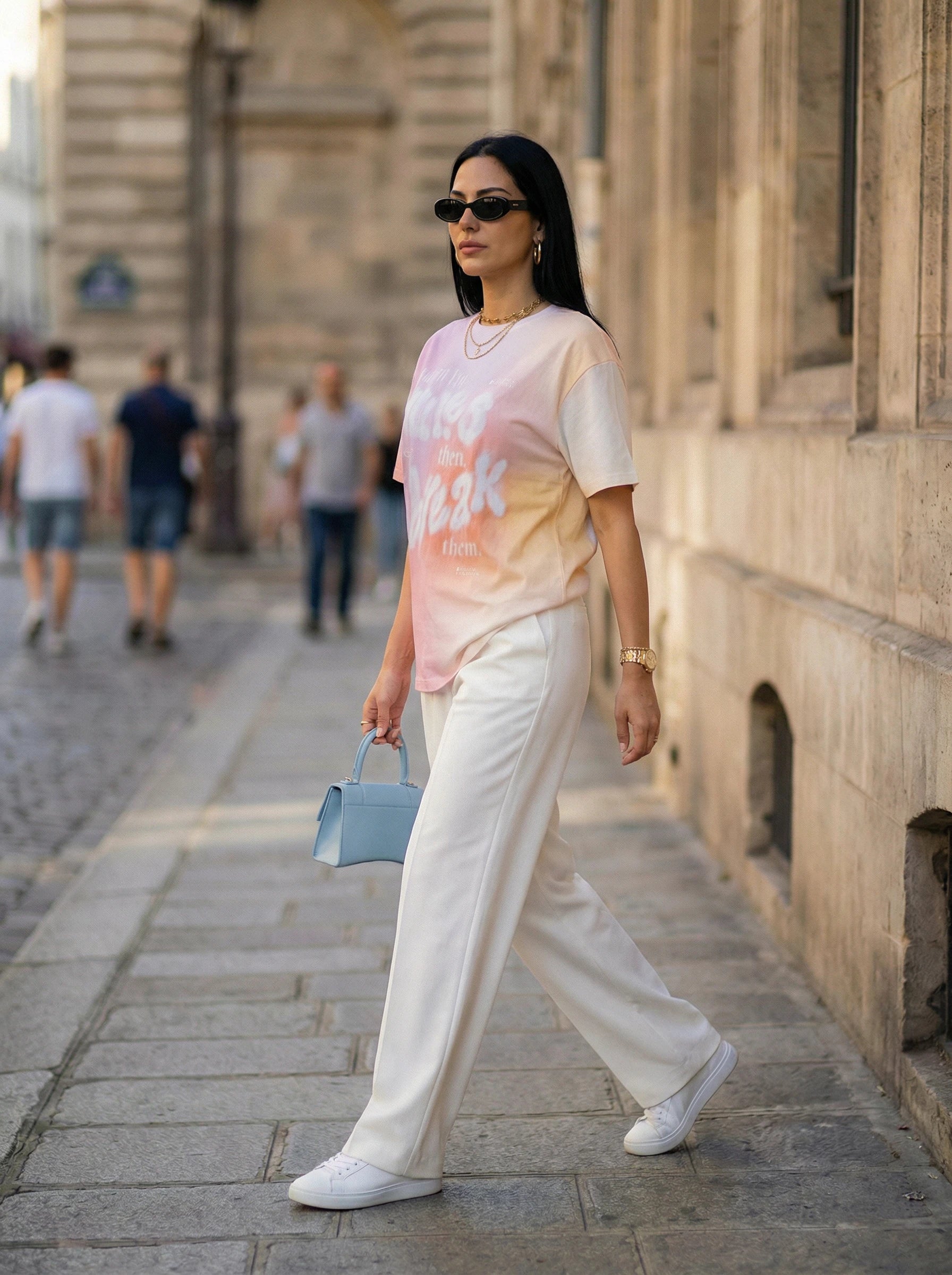 Gradient Graphic Crew Neck T-Shirt