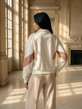 Zip-Up Contrast Panel Jacket
