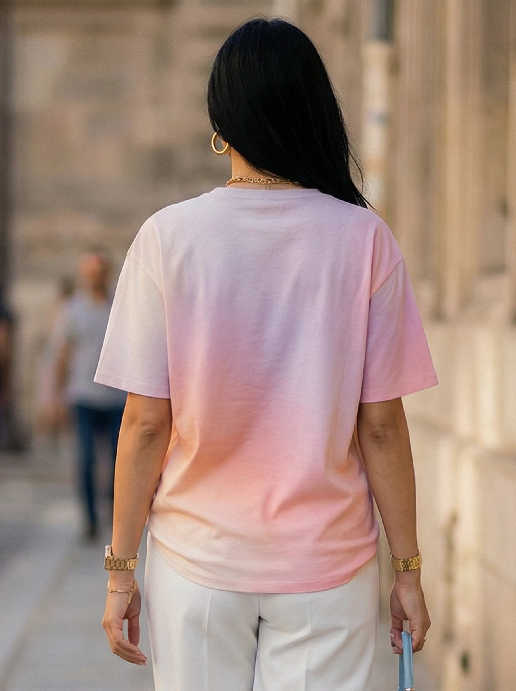 Gradient Graphic Crew Neck T-Shirt