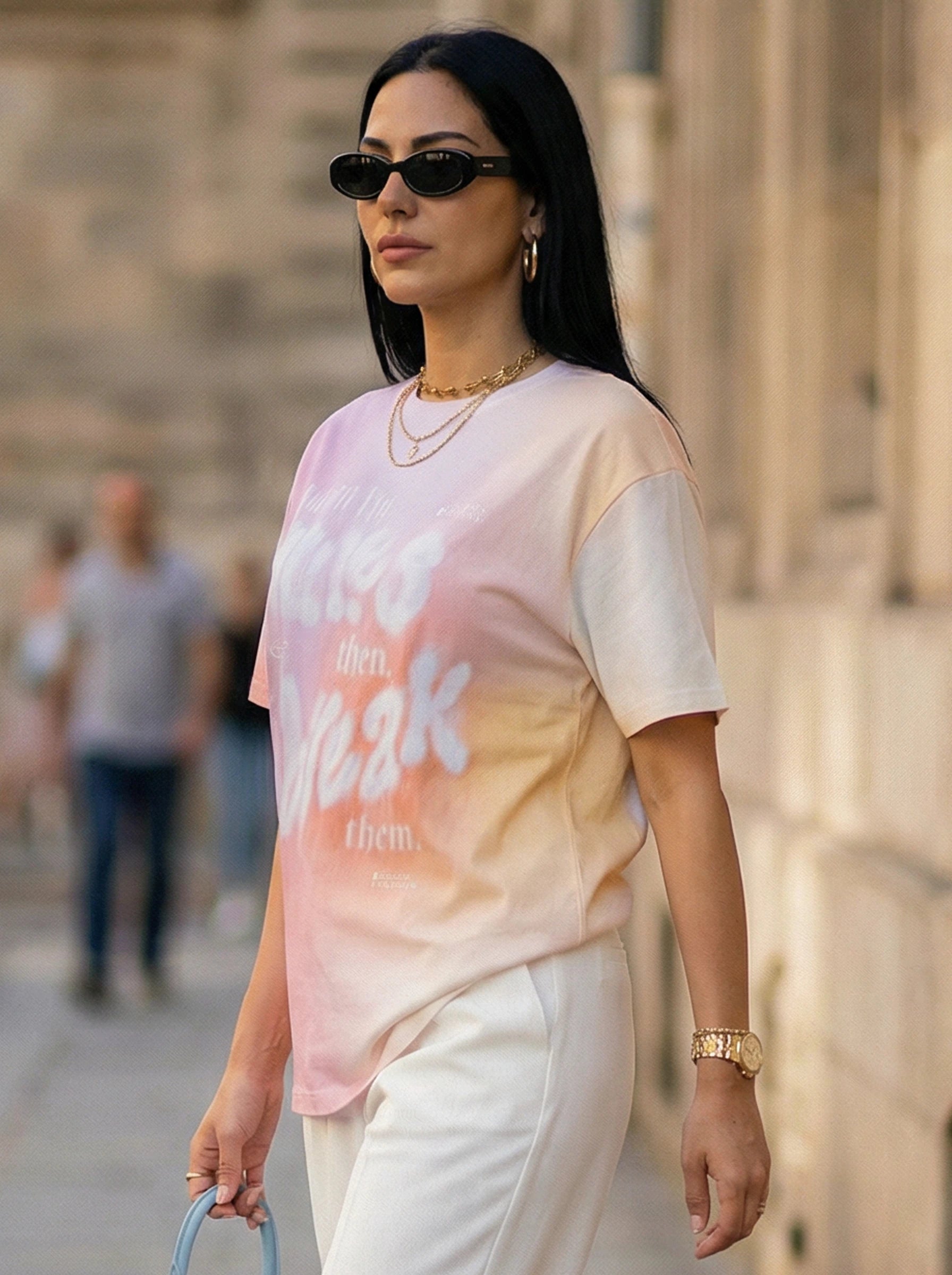 Gradient Graphic Crew Neck T-Shirt