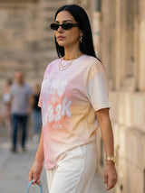 Gradient Graphic Crew Neck T-Shirt
