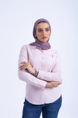 OXFORD SHIRT WITH EMBROIDERY - PINK-16, S image