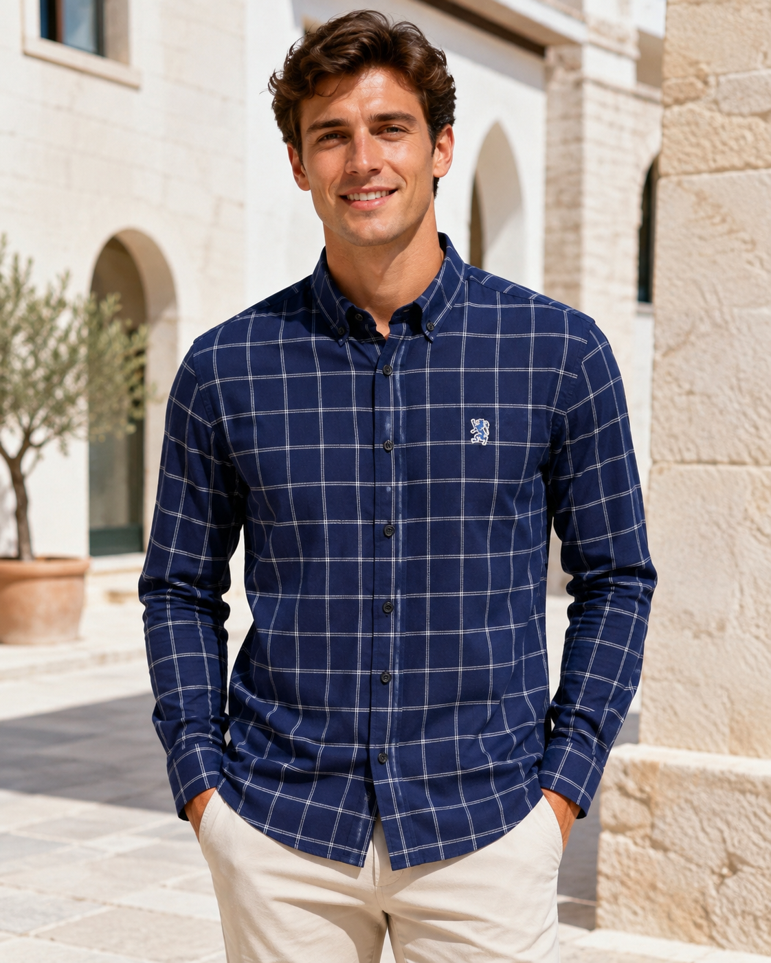 Men’s Long-Sleeve Oxford Shirt