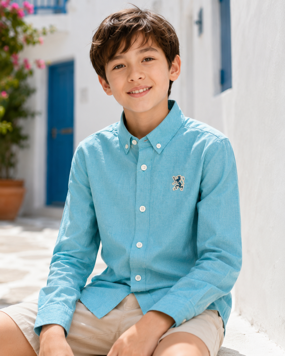 Boys’ Long-Sleeve Oxford Shirt