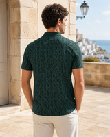 Men’s Tonal Pattern Polo Shirt