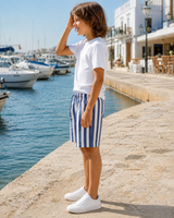 Boys’ Striped Drawstring Shorts