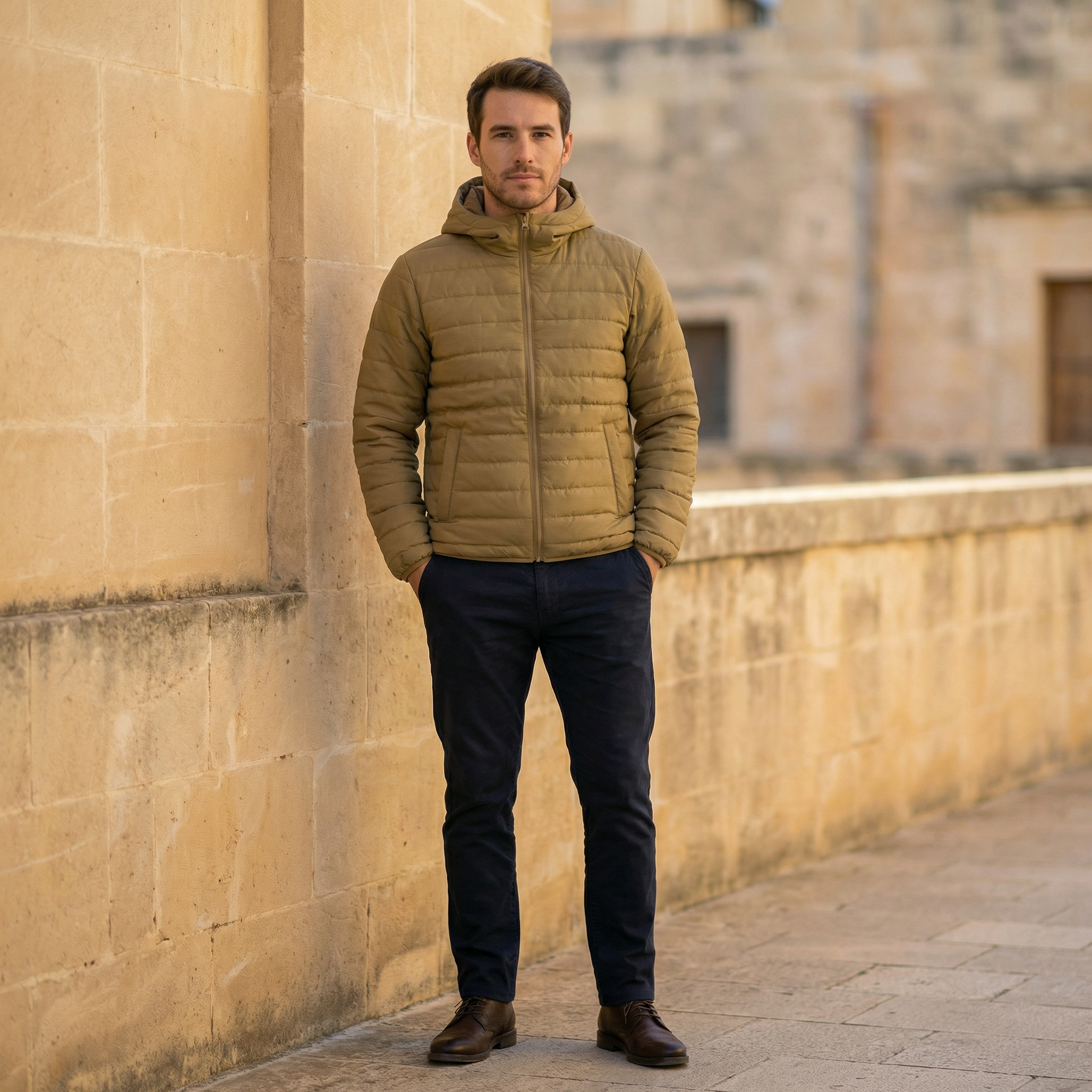 QULITED JACKET - DK GREEN, L image