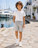 Boys’ Linen-Blend Drawstring Shorts