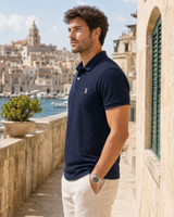 Men’s Patterned Short-Sleeve Polo Shirt