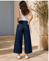 Wide-Leg Cropped Jeans