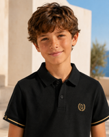 Boys’ Embroidered Short-Sleeve Polo Shirt