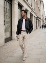 Contrast Collar Zip Jacket