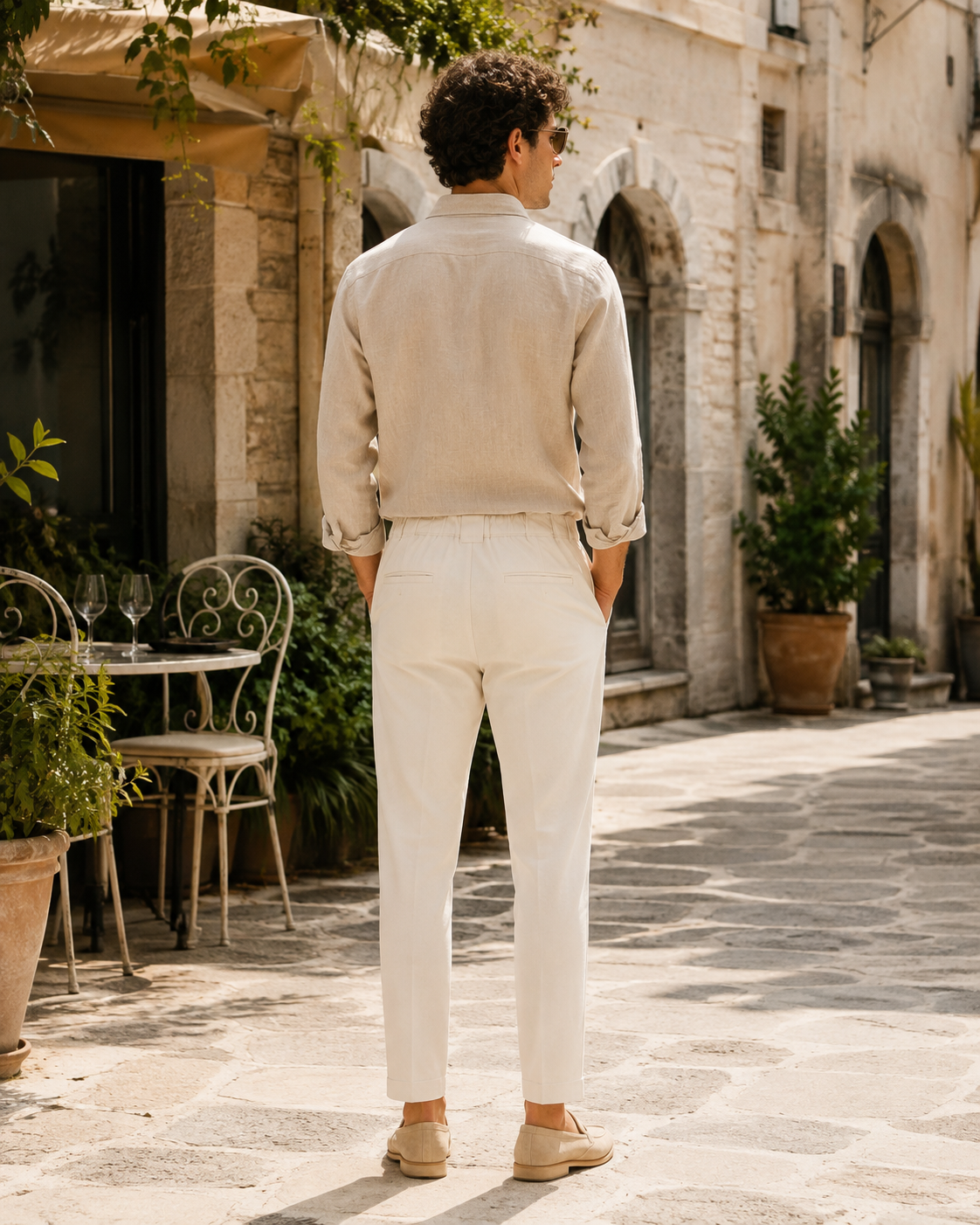 Men’s Pleated Tapered Pants