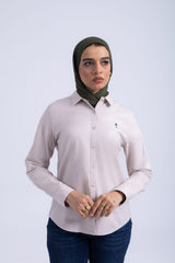 OXFORD SHIRT WITH EMBROIDERY - Khaki, L image