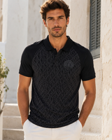 Men’s Tonal Pattern Polo Shirt