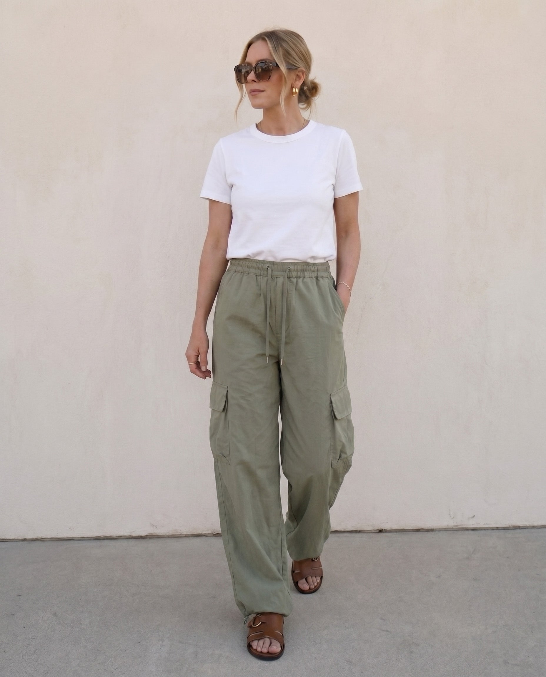 Wide-Leg Cargo Pants
