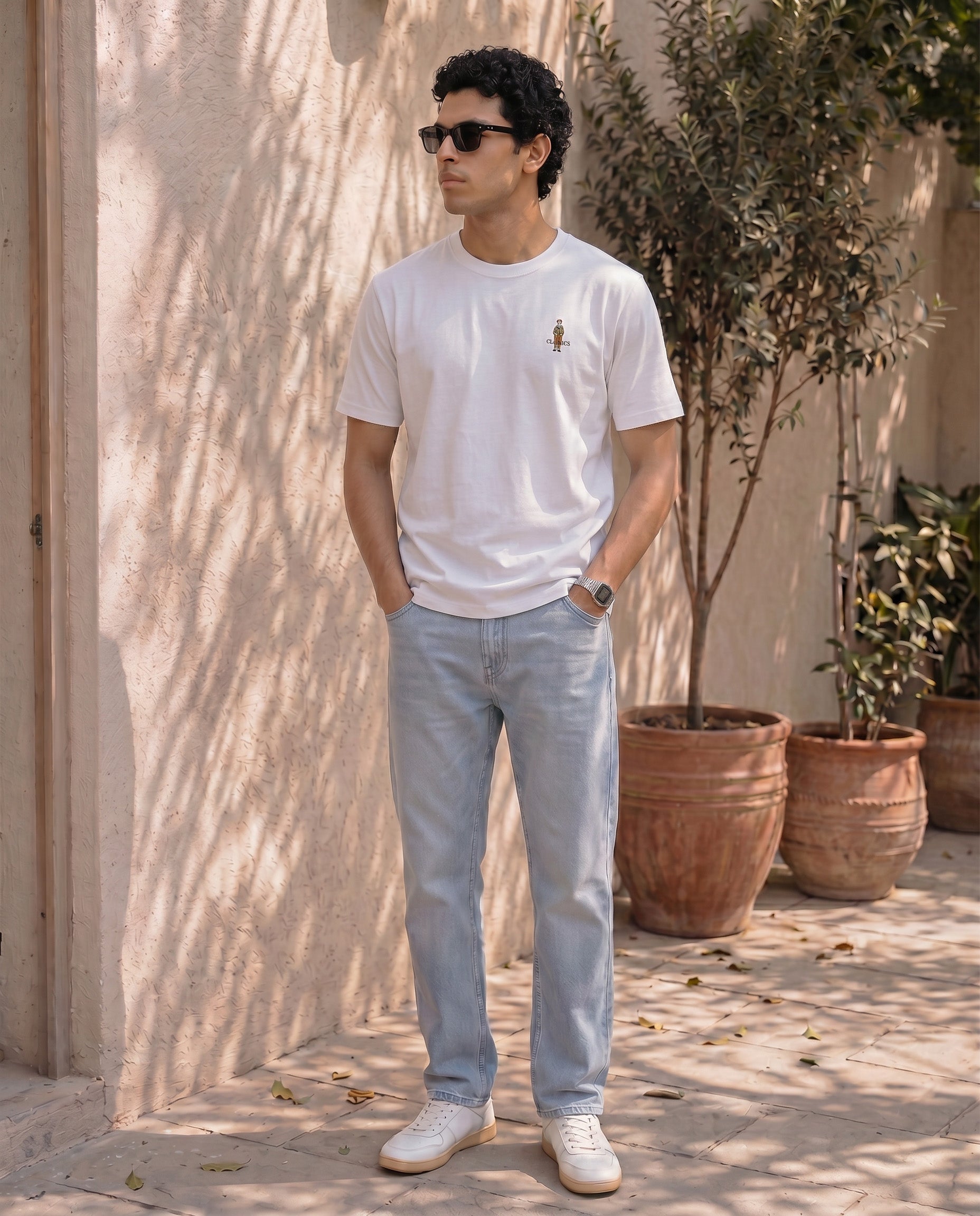Men’s Embroidered Logo Crew Neck T-Shirt