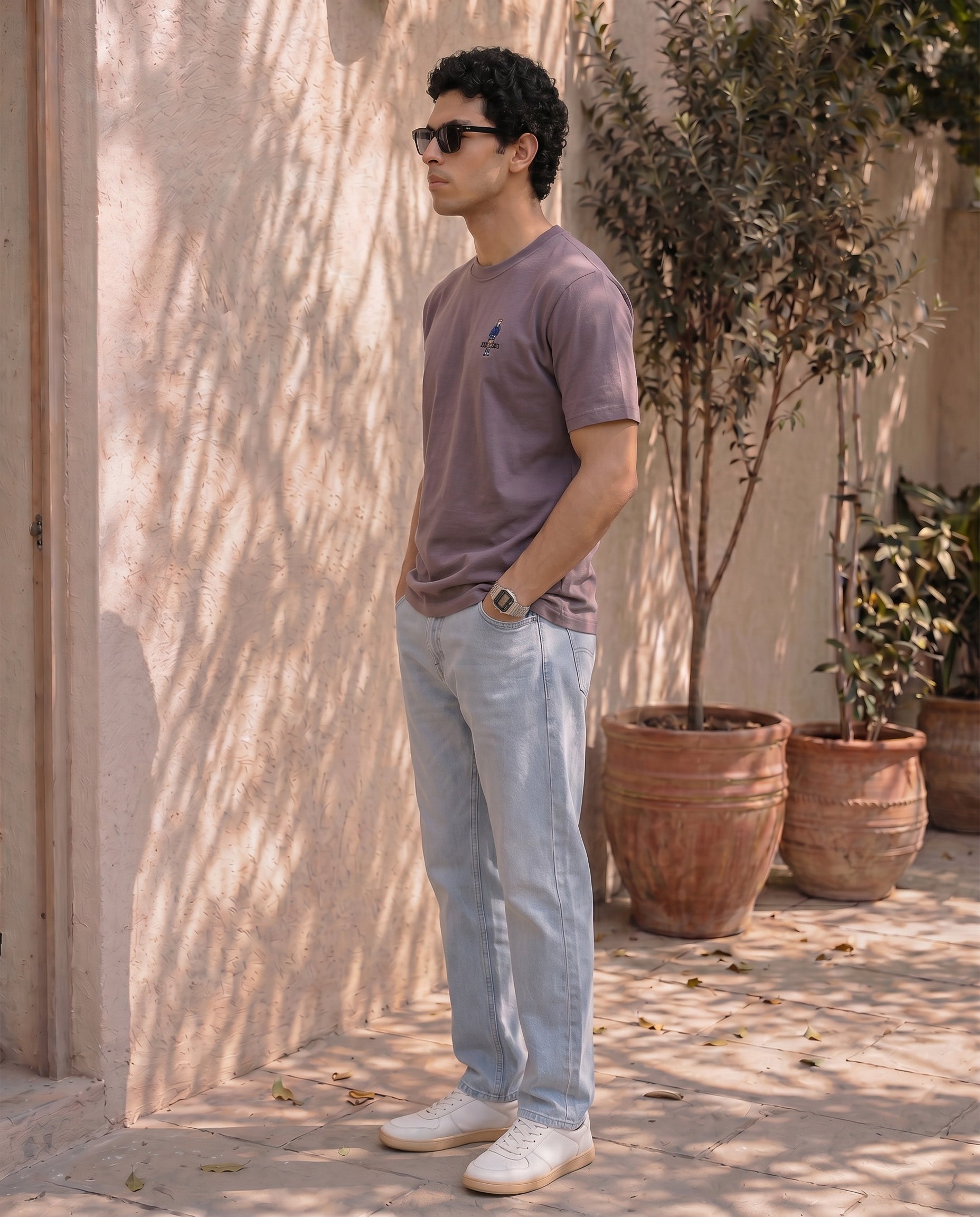 Men’s Embroidered Logo Crew Neck T-Shirt